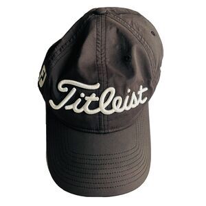 Titleist FootJoy Pro V1 Drew Logo Golf Hat Cap Adjustble Light Wash Black Men